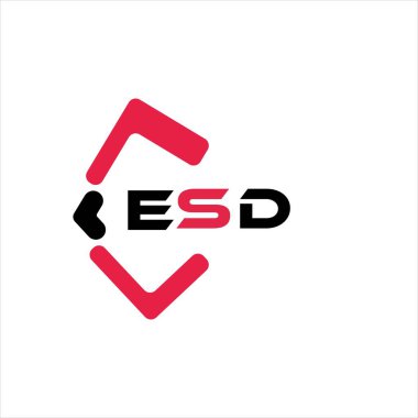 ESD yaratıcı minimalist harf logosu. ESD eşsiz vektör baş harfleri alfabe harf logosu tasarımı