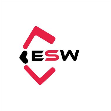 ESW yaratıcı minimalist harf logosu. ESW eşsiz vektör baş harfleri alfabe harfi logo tasarımı