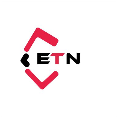 ETN yaratıcı minimalist harf logosu. ETN eşsiz vektör baş harfleri alfabe harfi logo tasarımı