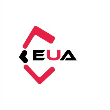 EUA yaratıcı minimalist harf logosu. EUA benzersiz vektör baş harfleri harf logosu tasarımı