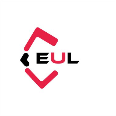 EUL yaratıcı minimalist harf logosu. EUL benzersiz vektör baş harfleri harf logosu tasarımı