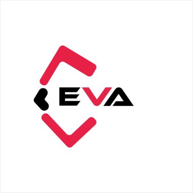 EVA yaratıcı minimalist harf logosu. EVA eşsiz vektör baş harfleri alfabe harf logosu tasarımı