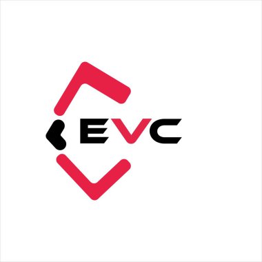 EVC yaratıcı minimalist harf logosu. EVC eşsiz vektör baş harfleri alfabe harf logosu tasarımı