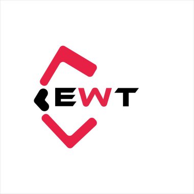 EWT yaratıcı minimalist harf logosu. EWT benzersiz vektör baş harfleri harf logosu tasarımı