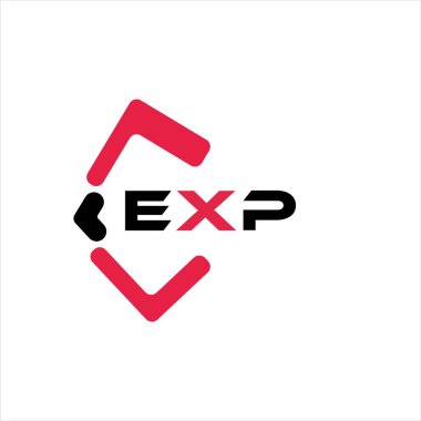 ExP yaratıcı minimalist harf logosu. EXP benzersiz vektör baş harfleri alfabe harfi logo tasarımı