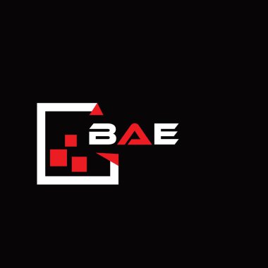 Bae yaratıcı minimalist harf logosu. Bae eşsiz vektör baş harfleri alfabe harf logosu tasarımı