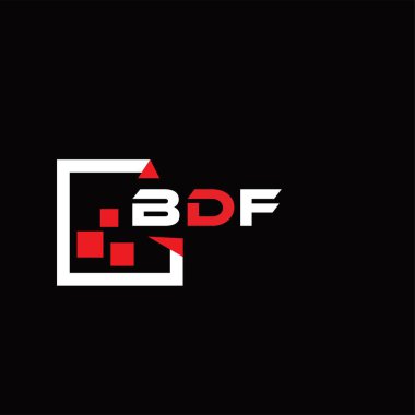 BDF yaratıcı minimalist harf logosu. BDF eşsiz vektör baş harfleri alfabe harfi logo tasarımı