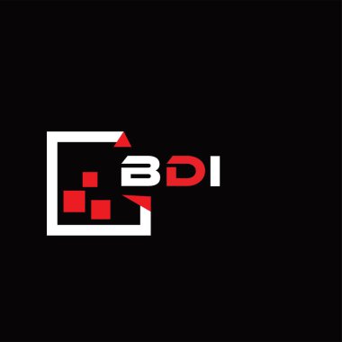 BDI yaratıcı minimalist harf logosu. BDI benzersiz vektör baş harfleri alfabe harfi logo tasarımı