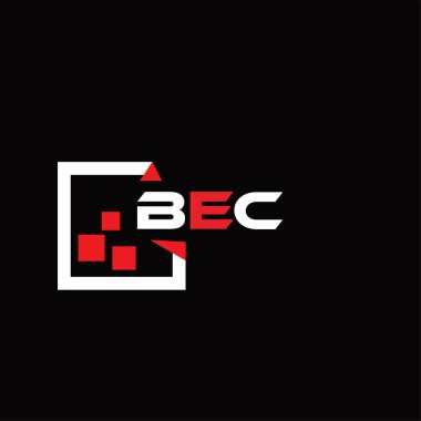 BEC yaratıcı minimalist harf logosu. BEC eşsiz vektör baş harfleri alfabe harf logosu tasarımı