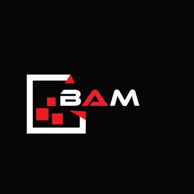 BAM yaratıcı minimalist harf logosu. BAM eşsiz vektör baş harfleri alfabe harf logosu tasarımı