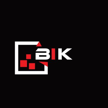 BIK yaratıcı minimalist harf logosu. BIK benzersiz vektör baş harfleri alfabe harfi logo tasarımı