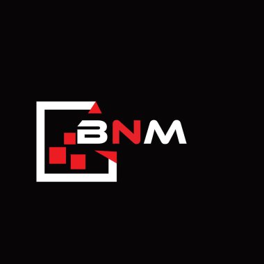 BNM yaratıcı minimalist harf logosu. BNM eşsiz vektör baş harfleri alfabe harfi logo tasarımı