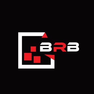 BRB yaratıcı minimalist harf logosu. BRB eşsiz vektör baş harfleri alfabe harf logosu tasarımı