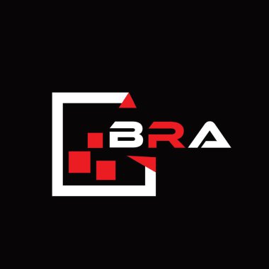 BRA yaratıcı minimalist harf logosu. BRA eşsiz vektör baş harfleri alfabe harf logosu tasarımı