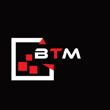 BTM yaratıcı minimalist harf logosu. BTM eşsiz vektör baş harfleri alfabe harfi logo tasarımı