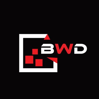 BWD yaratıcı minimalist harf logosu. BWD eşsiz vektör baş harfleri alfabe harfi logosu BWD tasarımı yaratıcı minimalist harf logosu. BWD eşsiz vektör baş harfleri harf logosu tasarımı