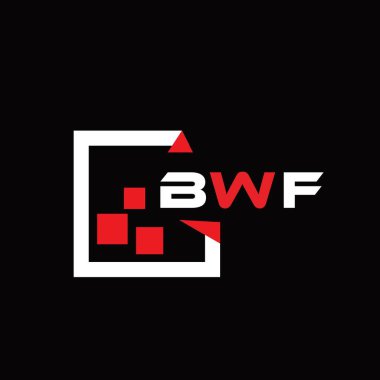 BWF yaratıcı minimalist harf logosu. BWF eşsiz vektör baş harfleri alfabe harfi logo tasarımı