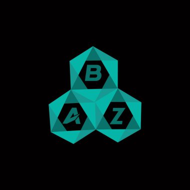 BAZ yaratıcı minimalist harf logosu. BAZ eşsiz vektör baş harfleri alfabe harf logosu tasarımı