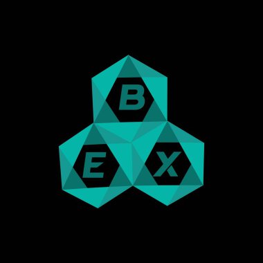 BEX yaratıcı minimalist harf logosu. BEX eşsiz vektör baş harfleri alfabe harf logosu tasarımı