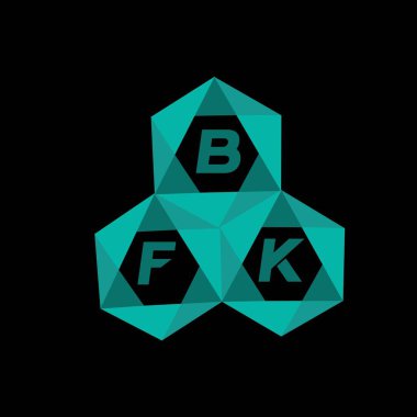 BFK yaratıcı minimalist harf logosu. BFK eşsiz vektör baş harfleri alfabe harfi logo tasarımı