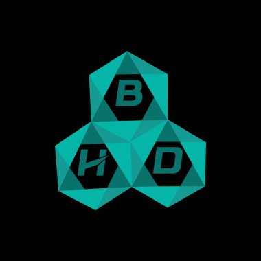 BHD yaratıcı minimalist harf logosu. BHD eşsiz vektör baş harfleri harf logosu tasarımı