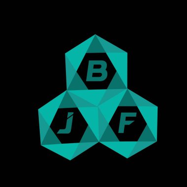 BJF yaratıcı minimalist harf logosu. BJF eşsiz vektör baş harfleri alfabe harfi logo tasarımı