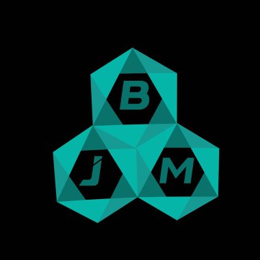 BJM yaratıcı minimalist harf logosu. BJM eşsiz vektör baş harfleri alfabe harfi logo tasarımı