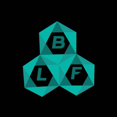 BLF yaratıcı minimalist harf logosu. BLF eşsiz vektör baş harfleri alfabe harfi logo tasarımı