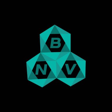 BNV yaratıcı minimalist harf logosu. BNV eşsiz vektör baş harfleri alfabe harfi logo tasarımı