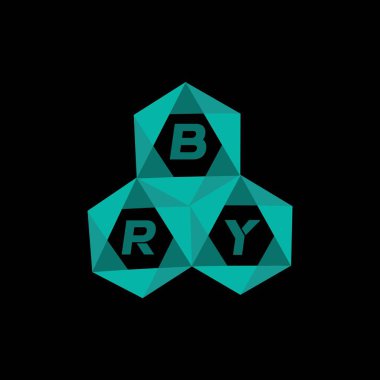 BRY yaratıcı minimalist harf logosu. BRY benzersiz vektör baş harfleri alfabe harfi logo tasarımı