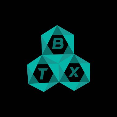 BTX yaratıcı minimalist harf logosu. BTX eşsiz vektör baş harfleri alfabe harfi logo tasarımı