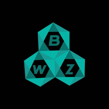 BWZ yaratıcı minimalist harf logosu. BWZ eşsiz vektör baş harfleri alfabe harfi logo tasarımı