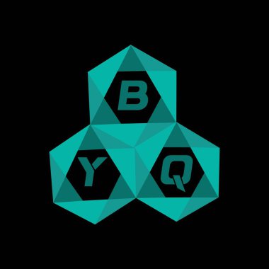 BYQ yaratıcı minimalist harf logosu. BYQ eşsiz vektör baş harfleri alfabe harfi logo tasarımı