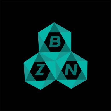 BZN yaratıcı minimalist harf logosu. BZN eşsiz vektör baş harfleri alfabe harfi logo tasarımı