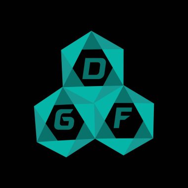 DFG yaratıcı minimalist harf logosu. DFG benzersiz vektör baş harfleri harf logosu tasarımı