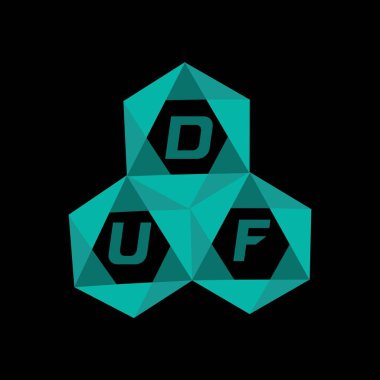 DFU yaratıcı minimalist harf logosu. DFU benzersiz vektör baş harfleri harf logosu tasarımı