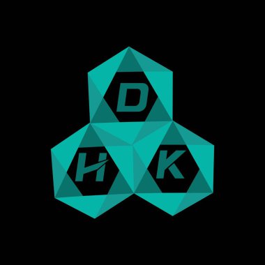 DKH yaratıcı minimalist harf logosu. DKH benzersiz vektör baş harfleri harf logosu tasarımı