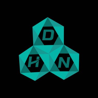 DNH yaratıcı minimalist harf logosu. DNH eşsiz vektör baş harfleri alfabe harfi logosu DNH yaratıcı minimalist harf logosu. DNH benzersiz vektör baş harfleri harf logosu tasarımı