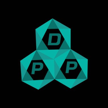 DPP yaratıcı minimalist harf logosu. DPP benzersiz vektör baş harfleri harf logosu tasarımı