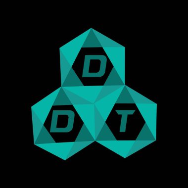 DTD yaratıcı minimalist harf logosu. DTD benzersiz vektör baş harfleri harf logosu tasarımı