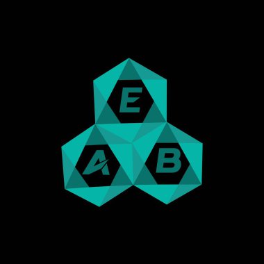 EAB yaratıcı minimalist harf logosu. EAB benzersiz vektör baş harfleri harf logosu tasarımı
