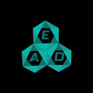 Yaratıcı minimalist harf logosu. EAD eşsiz vektör baş harfleri alfabe harfi logosu EAD yaratıcı minimalist harf logosu. EAD eşsiz vektör baş harfleri alfabe harf logosu tasarımı