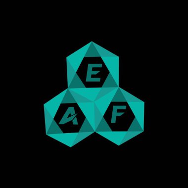 EAF yaratıcı minimalist harf logosu. EAF benzersiz vektör baş harfleri harf logosu tasarımı