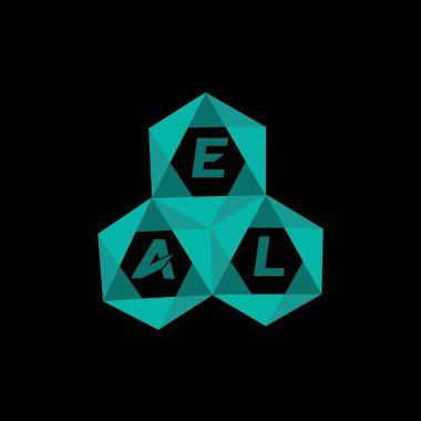 EAL yaratıcı minimalist harf logosu. EAL benzersiz vektör baş harfleri harf logosu tasarımı