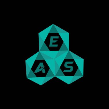 EAS yaratıcı minimalist harf logosu. EAS eşsiz vektör baş harfleri alfabe harfi logosu EAS yaratıcı minimalist harf logosu. EAS benzersiz vektör baş harfleri harf logosu tasarımı