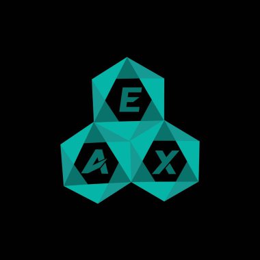 EAX yaratıcı minimalist harf logosu. EAX benzersiz vektör baş harfleri harf logosu tasarımı
