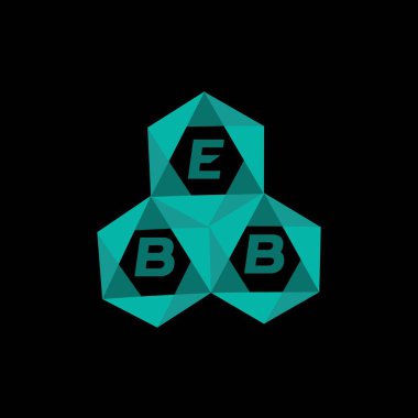 EBB yaratıcı minimalist harf logosu. EBB benzersiz vektör baş harfleri harf logosu tasarımı