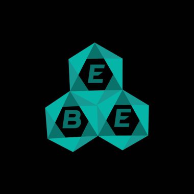 Yaratıcı minimalist harf logosu. EBE benzersiz vektör baş harfleri alfabe harfi logo tasarımı