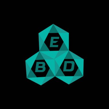 EBD yaratıcı minimalist harf logosu. EBD benzersiz vektör baş harfleri harf logosu tasarımı