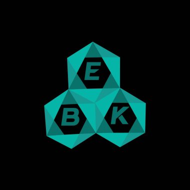 EBK yaratıcı minimalist harf logosu. EBK benzersiz vektör baş harfleri harf logosu tasarımı